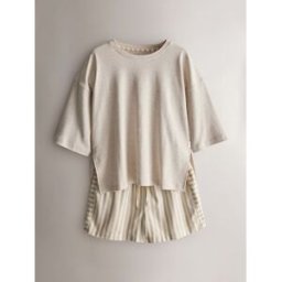 Yard Natural Hebden Stripe Tumbled Cotton Short Pyjamas Set naturel FR 42 Tall (EU 40 T)