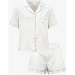 The Little Tailor The Little Tailor Satin Button Through Short Pyjamas Set crème M (FR 42-44)