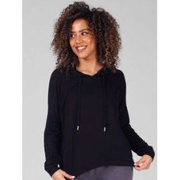 Pineapple Dip Hem Sweat-shirt à capuche Noir XL (FR 50-52)