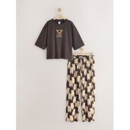 Next Pyjama à manches courtes Brun XL Petite (FR 50-52)