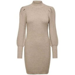 ONLY ONLY Puff Sleeve Knitted Jumper Dress Brun FR 38 (EU 36)