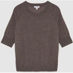 Reiss Reiss Suzzie Merino Wool Crew-Neck T-Shirt Brun XS (FR 36)