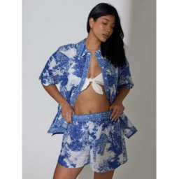 South Beach South Beach Leopard Safari Print Beach Shorts bleu FR 38 (EU 36)