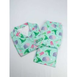 Vanilla Underground Vanilla Underground Wicked Button Up Long Sleeve Leg Pyjamas Set vert XL (FR 50-52)