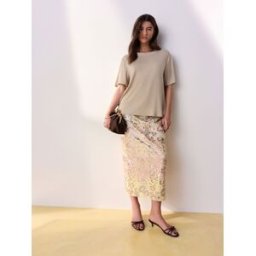 Next Jupe Maxi fleurie Tabitha Simmons X Next crème FR 40 Regular (EU 38 R)