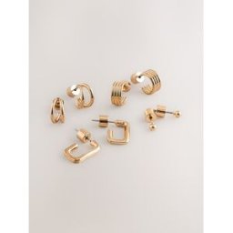 Next Mini Hoop Earrings 4 Pack doré Un an
