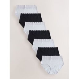 Next Lot de 7 culottes en coton et dentelle Noir FR 42 (EU 40)