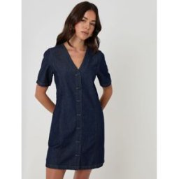 Threadbare Threadbare Denim Button Up Mini Dress bleu FR 44 (EU 42)