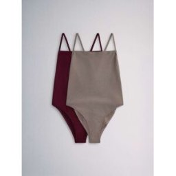 The Set The Set 2 Maillots de bain à col carré Gris M (FR 42-44)
