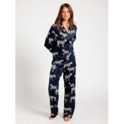 Chelsea Peers Chelsea Peers Print Satin Long Pyjama Set bleu FR 36 (EU 34)