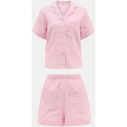 Accessorize Accessorize Stripe Seersucker Short Pyjamas Set Rose XS (FR 36)