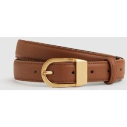 Reiss Reiss Hazel Leather Curved-Buckle Belt Brun XL (FR 50-52)