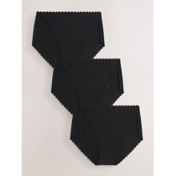 Next Pack de culottes festonnées Invisible 3 Noir FR 40 (EU 38)