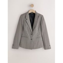 Next Blazer à simple boutonnage à motif pied-de-poule Gris FR 48 (EU 46)