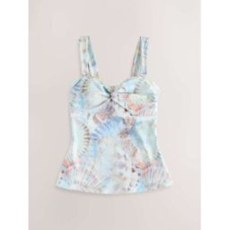 Next Haut Tankini bandeau gainant à bretelles larges crème FR 42 Tall (EU 40 T)