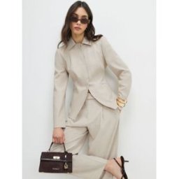 River Island River Island Soft Tailored Fitted Shacket crème FR 44 (EU 42)