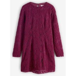 Laura Ashley Laura Ashley Lace Velvet Long Sleeve Mini Dress rouge FR 50 (EU 48)