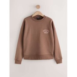 Next Ensemble Sweat-shirt graphique Paddle & short 2 pièces Brun M (FR 42-44)