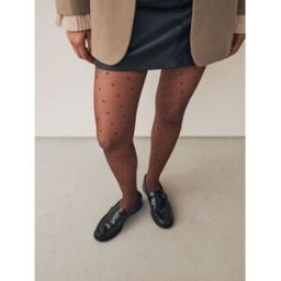 Next Lot de 1 collants à motifs Brun XS (FR 36)