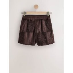 Next Short N. Premium en patchwork crocheté Brun FR 40 Regular (EU 38 R)