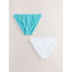 Next Lot de 2 culottes brodées bleu FR 44 (EU 42)