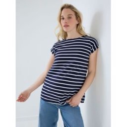 Jojo Maman Bébé T-shirt de maternité JoJo Maman bébé Boyfriend coton bleu L (FR 46-48)