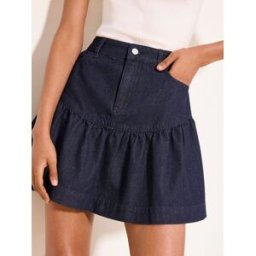 Lipsy Lipsy Flared Denim Mini Skirt bleu FR 44 (EU 42)