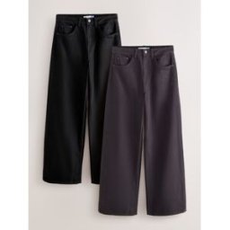 Next Jean en denim Ample 2 Pack Brun FR 44 Petite (EU 42 P)