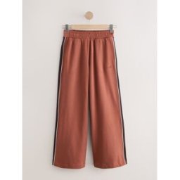 self. self. Side Stripe Wide Leg Joggers Brun M Short (FR 42-44)