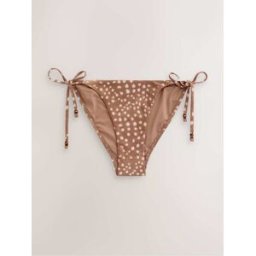 Next Bas de bikini noué sur les côtés blanc Brun FR 42 (EU 40)