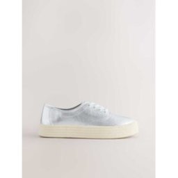 Next Baskets espadrilles à lacets Forever Comfort argenté EU 42 (UK 8)