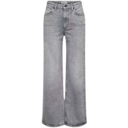 ONLY ONLY High Waisted Wide Leg Cotton Blend Jeans Gris 30L x 31L (UK 30 R)