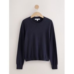 Next Pull Col rond en coton riche en coton doux à Manches longues bleu XL Tall (FR 50-52)