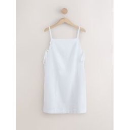 Next Robe d'été mini à bretelles et col carré en lin riche pâle FR 42 (EU 40)