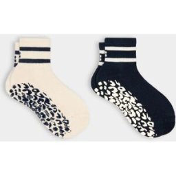 Sweaty Betty Sweaty Betty Animal Print Mini Pilates Crew Gripper Socks 2 Pack bleu 2 à 5 cm