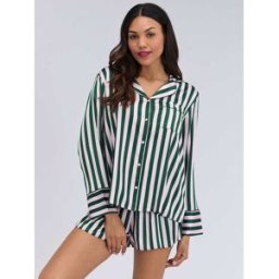 Boux Avenue Boux Avenue Stripe Oversized Short Pyjamas Set vert FR 42 (EU 40)
