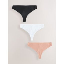 Next Culotte invisible à dos en dentelle, sans marques de sous-vêtements 3 Pack Noir FR 52 (EU 50)