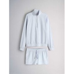 The Set Ensemble 2 Pack Sweat-shirt à quart de zip et short coordonnés bleu M (FR 42-44)