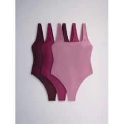 The Set The Set 3 Maillots de bain à col carré Rose XS (FR 36)