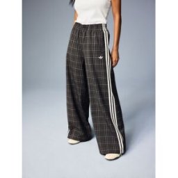 adidas originals adidas Originals Check Loose Wide Leg Trousers Brun FR 54-56 (EU 52-54)