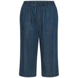 Evans Evans Cropped Wide Leg Pull On Trousers bleu FR 52-54 (EU 50-52)