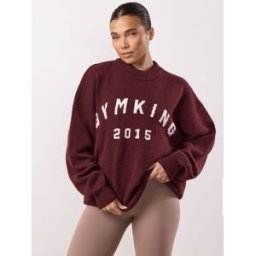 Gym King Pull à col rond en maille Gym King Restore rouge FR 38 (EU 36)