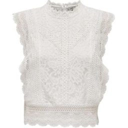 ONLY ONLY Sleeveless Lace Top pâle FR 36 (EU 34)