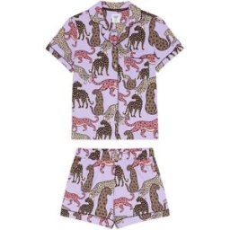 Chelsea Peers Chelsea Peers Starry Leopard Print Button Up Short Pyjamas Set violet FR 38 (EU 36)