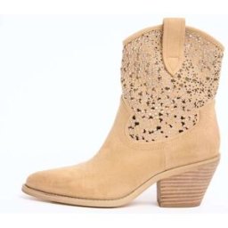 Lipsy Bottes western Lipsy en Faux suède ornées de découpes laser Nue EU 37 (UK 4)