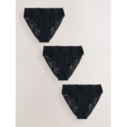 Next Culottes entièrement en dentelle 3 Lot de 0 Noir FR 40 (EU 38)