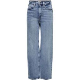 ONLY ONLY High Waisted Wide Leg Cotton Blend Jeans bleu 25L x 29L (UK 25 S)