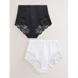 Next Culotte gainante ventre plat 2 Pack Noir FR 40 (EU 38)