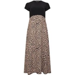M & Co M & Co 2 In 1 Printed Maxi Dress Brun FR 40 (EU 38)