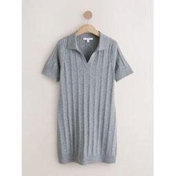 Next Supersoft Short Sleeve Polo Mini Dress Gris XXL Regular (FR 54-56)